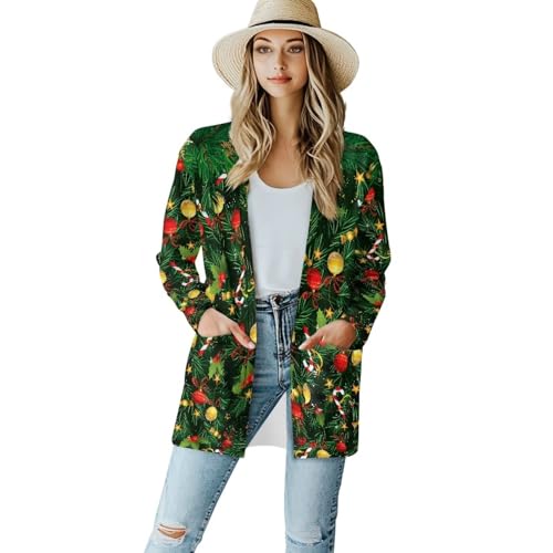 Image of Women's Lightweight Cardigans with Pockets Trendy Long Sleeve Open Front Cardigan Casual Tops Jackets Fall Oufits S-2XL