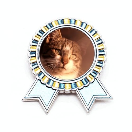 Broche chat sentimental en métal bijou animalier poétique