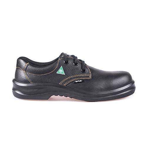 KPR Men's O010 Black Leather CSA Approved Green Triangle Comfort Oxford LACE UP Slip Resistant Safety Shoes - Image 6