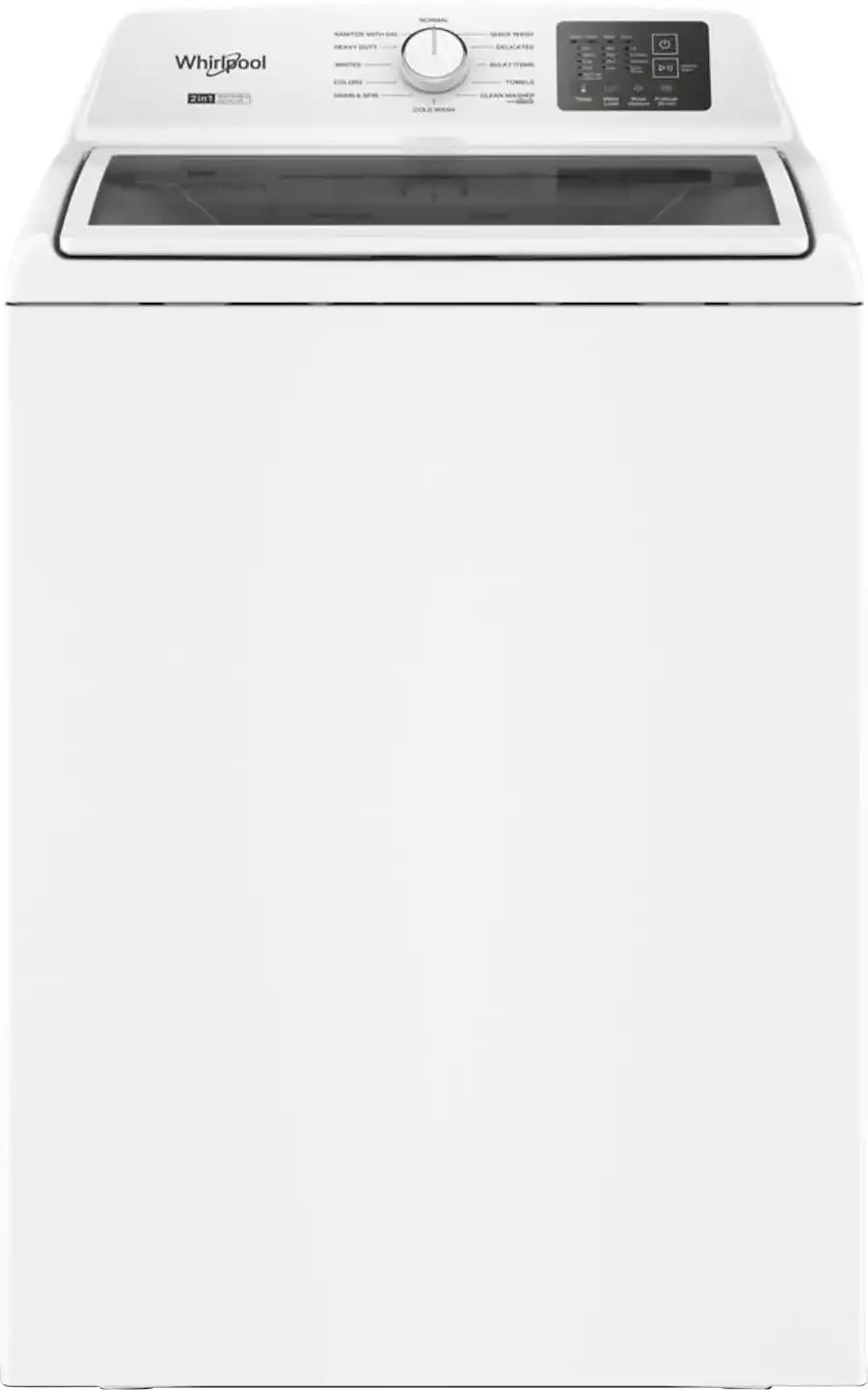 Whirlpool 4.2-4.3 Cu. Ft. Top Load Washer with Removable Agitator in White