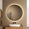 EMKE Specchio Da Bagno Rotondo A LED Con Interruttore A Sfioramento Antiappannamento Diametro 50 Cm Luce Bianca Fredda Dimmerabile