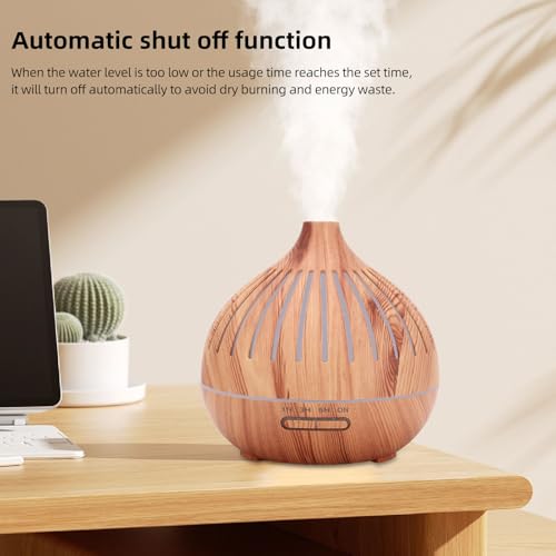 Difusor eléctrico de aceites esenciales con control remoto 400ml miniatura 4