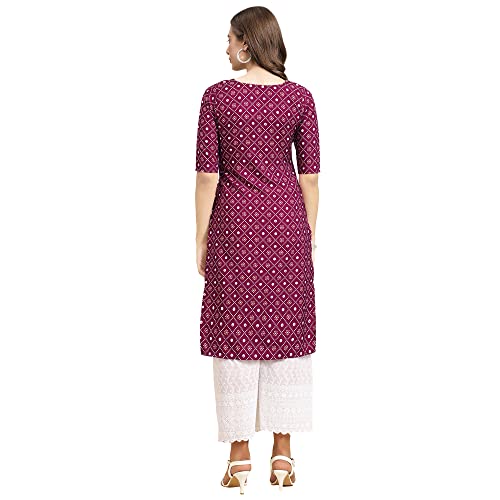 Image of Pinkmint Women's Crepe Digital Print Straight Kurta [Pack of 4]