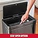 Rubbermaid Elite Stainless Steel Sensor Trash Can for Home and Kitchen Batteries Included 12.4 Gallon Charcoal for Home/Kitchen/Hotel/Lobby/Office