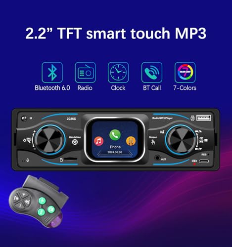 Radio para auto Bluetooth 2.2" pantalla táctil FYPLAY miniatura 2