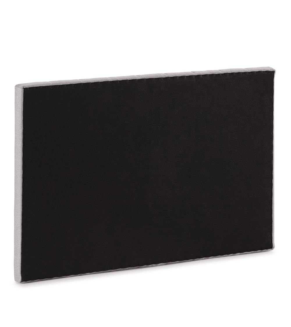 Home Heavenly® Cabecero Tapizado Amex – Acolchado Alta Densidad, Tela o Polipiel, Sin Montaje, 150x120 cm, Diseño Moderno para Dormitorio en Tela Color Gris