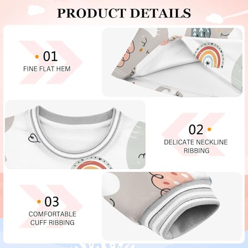 Cute Elephants Girls Dresses Long Sleeve Sweatshirt Dress for Girls Winter Toddler Casual A Line Dresses Size 2-8T3