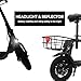 Phantomgogo Commuter R1 - Electric Scooter for Adults - Foldable Scooter with Seat & Carry Basket - 450W Brushless Motor 36V - 15MPH 265lbs Max Load E Mopeds for Adults (Midnight-Black)