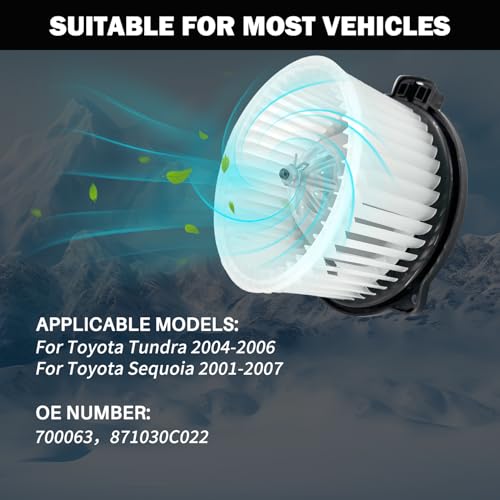 Image of 700063 AC Heater Blower Motor Fan Assembly Fit for Toyota Sequoia 2001-2007, Tundra 2004-2006 871030C022