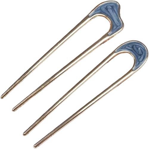 Horquilla para el cabello con francés - Palillo para el cabello en forma de U de aleación vintage, elegante juego de tenedor para pelos de moño, accesorio clásico para peinar moños | Alfileres pa