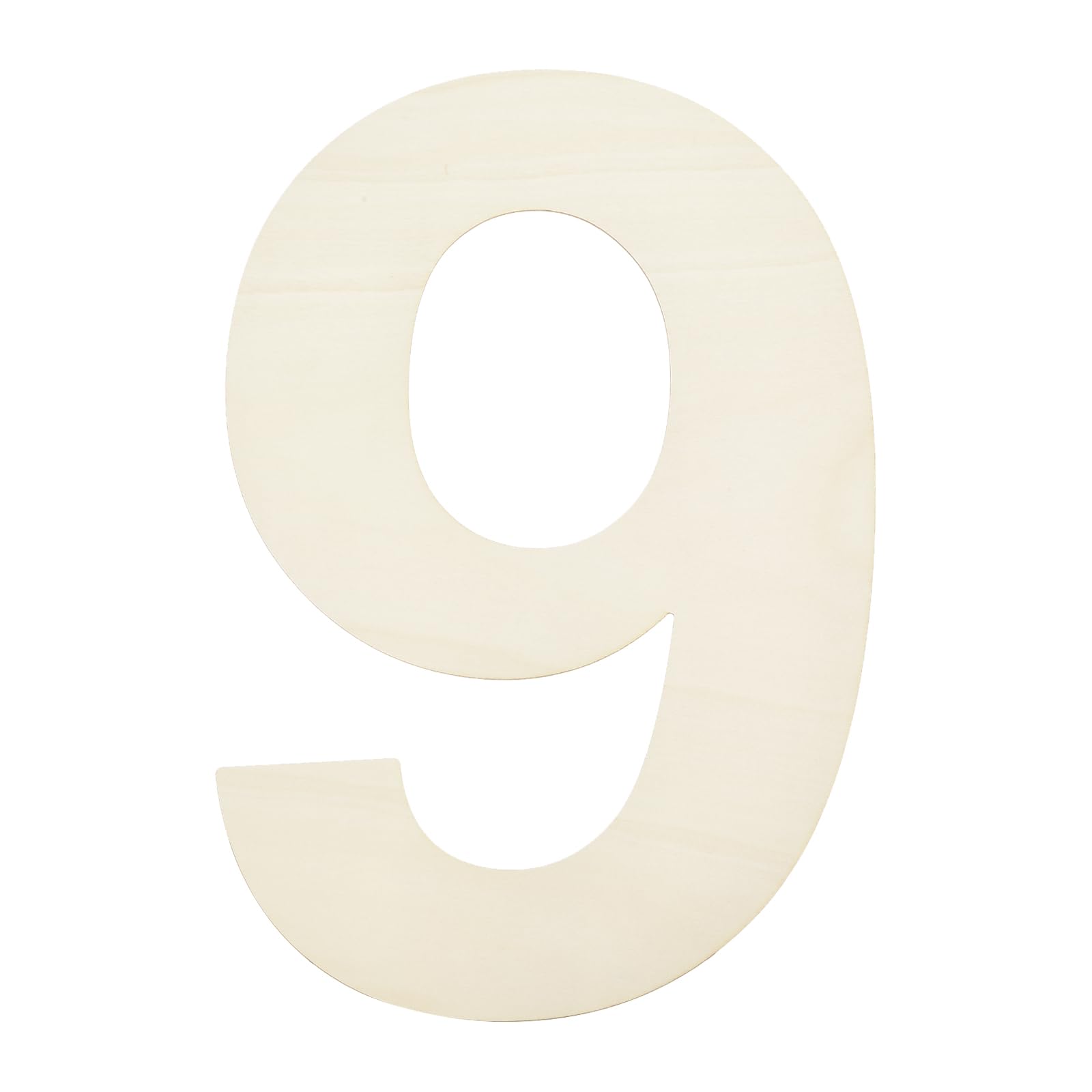 QUARKZMAN 14 Pollici Numero in Legno, Segno Numero Legno Non Finite Vuoto per Artigianato Progetti Fai Da Te Compleanni Feste Decorazioni Nuziali Decorazioni Murali(Numero 9)