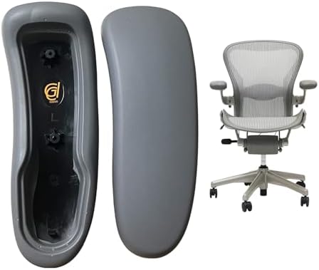 Grey Replacement Arm Pads for Aeron Classic Titanium Chairs & Stools image 5