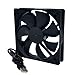 KLOVA Wentylator 120 x 120 x 25 mm 12025 5 V DC bezszczotkowy wentylator chłodzący komputerowy 2200 obr./min USB 2-pinowe podwójne łożysko kulkowe PC obudowa komputera chłodziarka