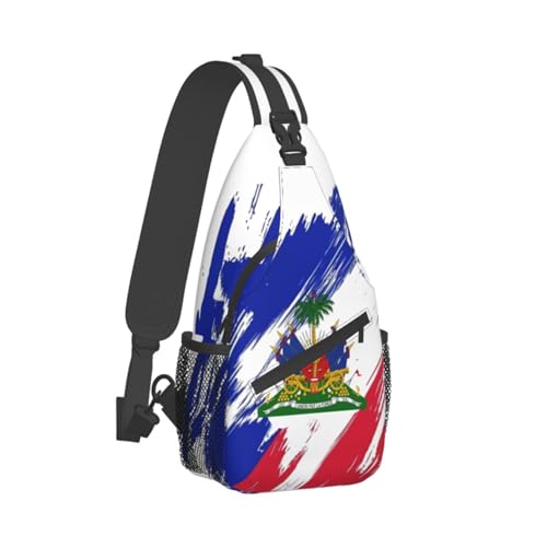 Haiti Crossbody Bag Haitian Shoulder Bag Backpack Haiti Flag Sling Bag Chest Casual Daypack Bag2
