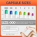 000 Capsules Separated 1000 Count, Premium Vegan Empty Capsules Size 000 Separated in 2 Bags, Clear Pill Capsule for DIY Supplement Filling