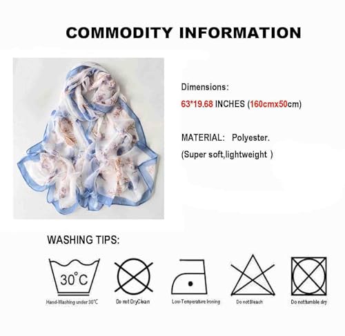 Scarfs for Women Lightweight Fashion Scarves Print Floral Pattern Scarf Shawls4
