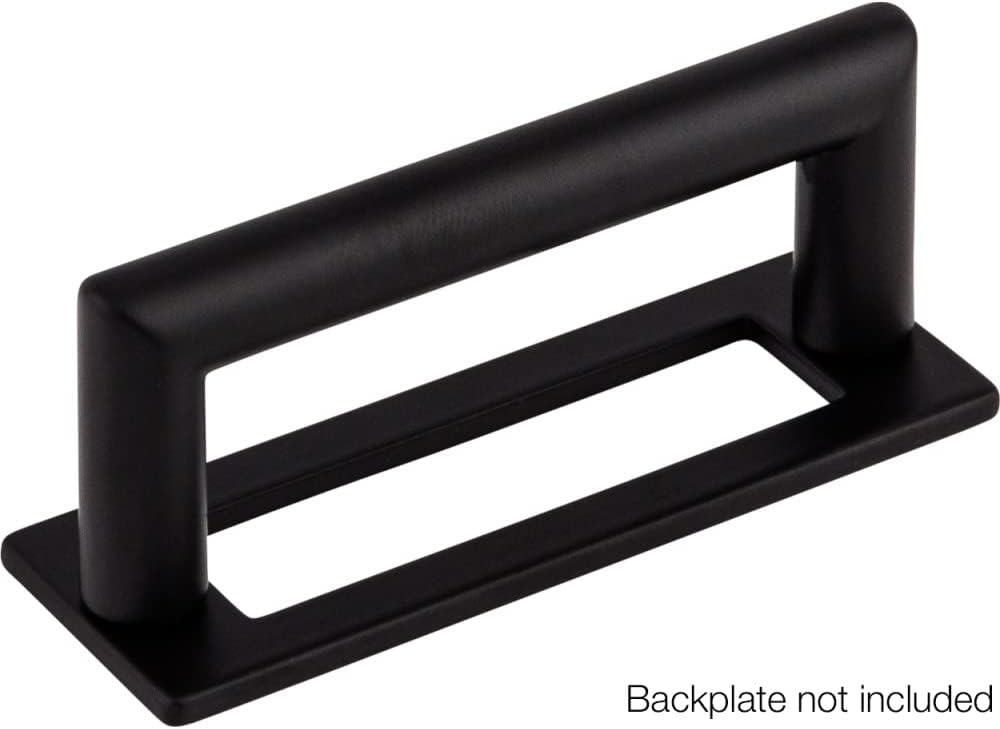 Top Knobs - TK940BLK - Kinney Pull 3" - Flat Black - Lynwood Collection