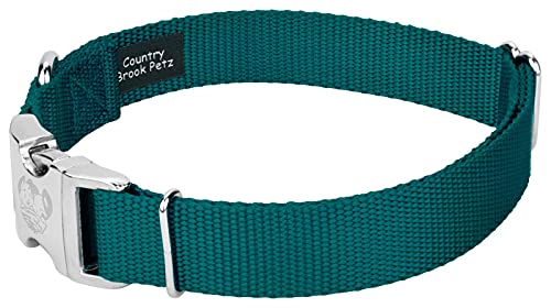 Country Brook Design - Vibrant 30+ Color Selection - Premium Nylon Dog Collar with Metal Buckle (Large, 1 Inch Wide… - Image 3