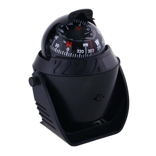 Brújula marina electrónica digital iluminada de 12V en ABS negro miniatura 1