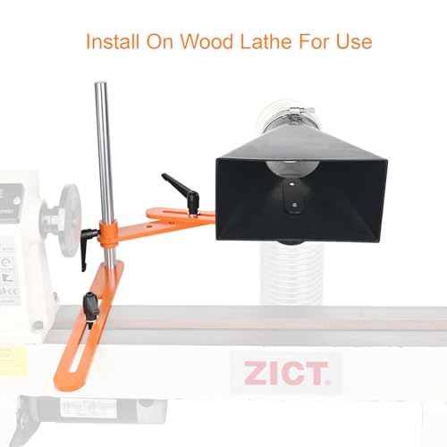 ZICT Dust Hood Stand with Folding Extension Arm, Wood Lathe Dust Hood Collection fittings, Dust Collector Accessories by ZICT - Used condition - Image 4