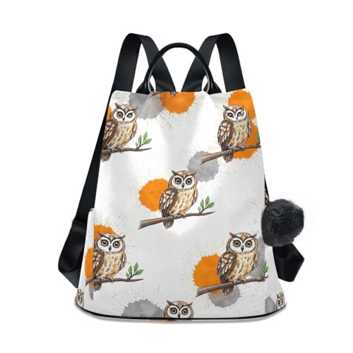 Sac de voyage avec pompon et motif hibou idéal pour vos escapades