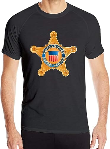 United States Secret Service Mans Short Sleeve T-Shirt Dry Fit Running tee Mens