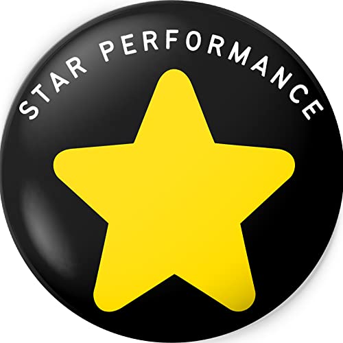 Image of Cup of Joy Star Performance Printed Round Button Badges | Students Colleges Classes Office Small Business Entrepreneur Men & Women Batches for Bags, Backpack (STAR005)
