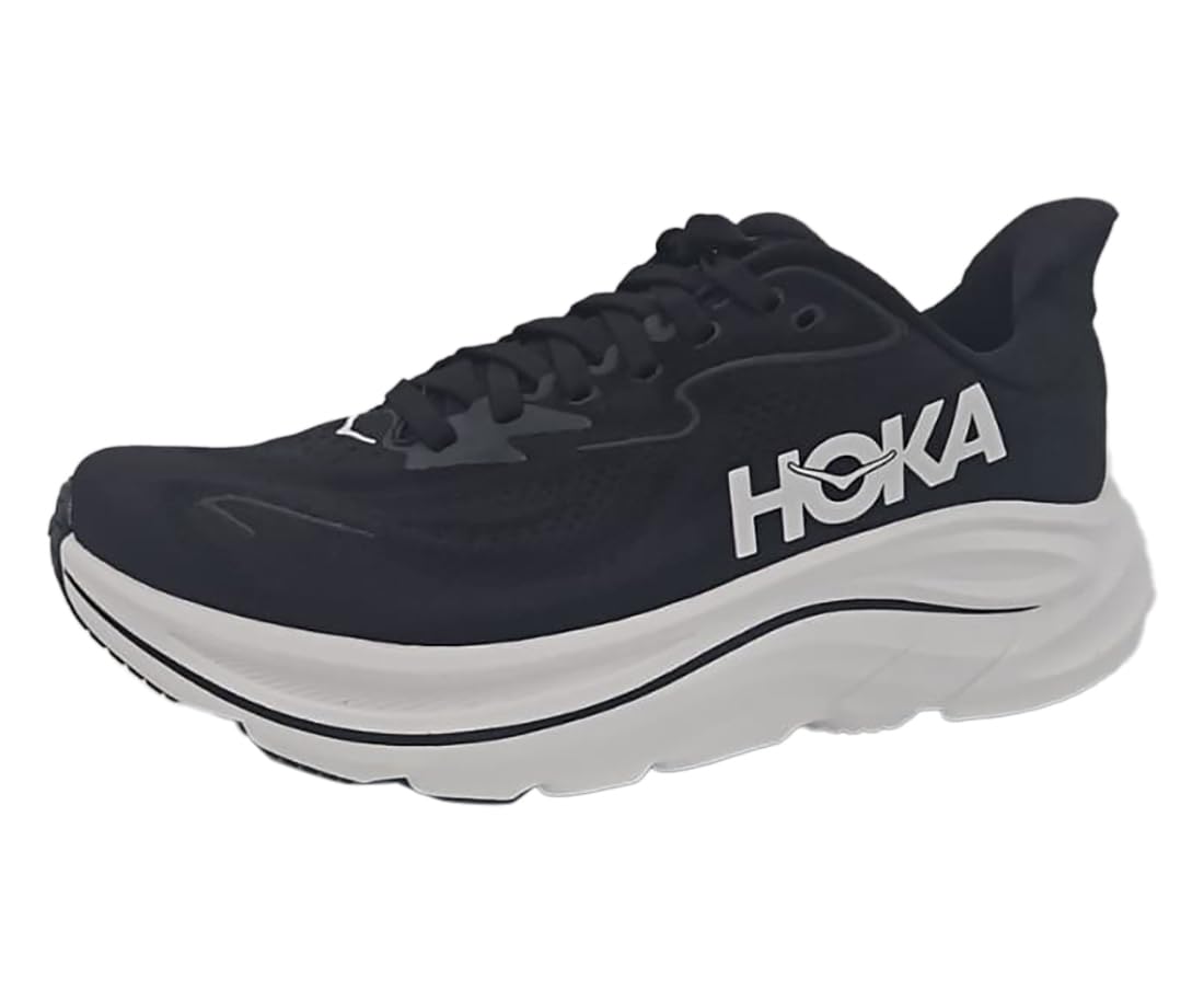ホカ（HOKA） ランニングシューズ ジョギングシューズ クリフトン 10 ワイド ブラック ホワイト 1162050-BWHT ラン ウォーク 超軽量 クッション性（ブラック×ホワイト/２３．５/Lady's）