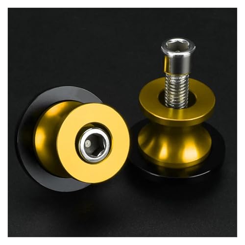 オートバイ用 6MM スイングアームスプール リアスタンドネジ スライダー に適合する MT-09 MT07 トレーサー MT10 MT25 MT03 MT15 MT125 MT 09 07 03 01 10 フレームスライダー(金)