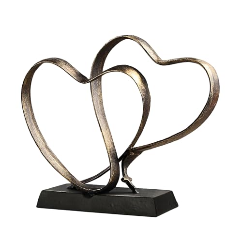 Two Hearts and Cross Sculpture,Double Heart Ornament,Double Heart Statue,Home Decoration sculpture,Creative Home Modern Gift Office Living Room Decoration Collection Souvenir - Image 4