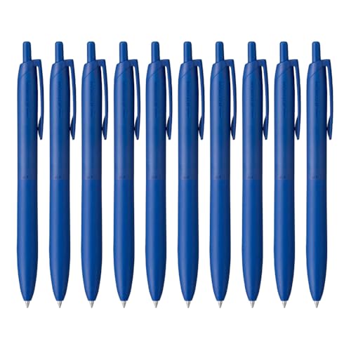 Caneta esferográfica Uni Jetstream única, equipada com tinta Lite Touch de 0,7 mm (azul), corpo azul