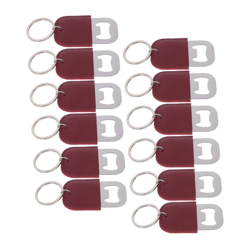 NULYLU 12個 キッチン ボトル オープナー キーチェーン キー ボトル オープナー キーチェーン フラット ビール