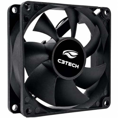 Cooler Fan C3Tech F7-100BK Storm 12x12x2.5 cm Preto - Rolamento FDB 12v 1200RPM