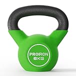 PROIRON kettlebell 6kg, Cast Iron Neoprene Coated 6kg Weights Lifting Strength Training Home Gym Exercise