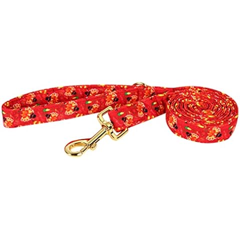 DOGWONG Fall Dog Leash, Thanksgiving Turkey Dog Leash Soft Durable Cotton Leash for Small Medium Large Dog Cover