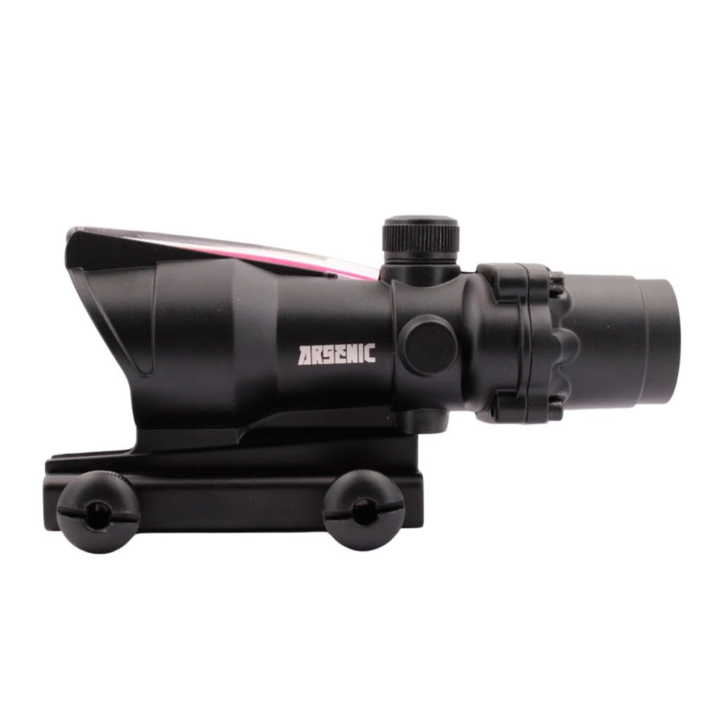 Arsenic Argon AS30GX Visor Red Dot 1x30, Fibra Óptica, Negro, Aluminio, Estilo ACOG, Montaje Picatinny, 30mm, para Airsoft