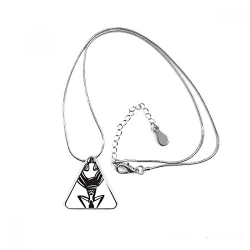 Pendentif Mexique triangle silhouette de danse fine chaîne élégante