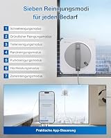 ECOVACS WINBOT W2S Fensterputzroboter, intelligente Bis-an-den-Rand-Reinigung TruEdge™ Schrubber, 3 Wasserdüsen, 10-stufiges Schutzsystem, Win-SLAM 4.0 Routenplanung, gleichmäßiges Klettersystem – Ansicht 8