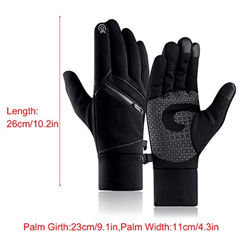 Zwbfu quentes de inverno Velo à prova de vento e tela sensível ao toque à prova d'água Esportes Cic