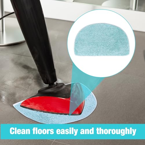 5 Stück Ersatzpad für Leifheit CleanTenso Power 2.0 Dampfreiniger, Wiederverwendbar Mikrofaser Wischbezug für Alle Böden, Dampfmop Ersatz mit Klettunterseite, Waschbare Ersatzbezüge