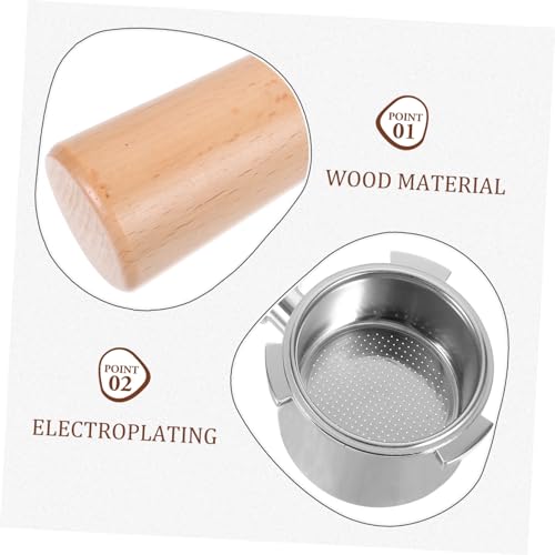 Porte-filtre ergonomique SHOWERORO résistant à la chaleur en hêtre