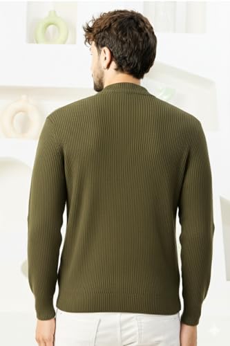 Image of Pivl Men's Winter Half Zip Solid Warm Sweater
