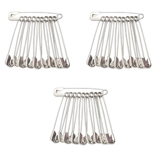 Image of Safety Pin | Stainless Steel Rust-Resistant Safety Pins for Saree, Dupatta, Sewing, Tailoring, Quilting, Craft, Baby Clothes & Daily Household Use (Silver, 01)