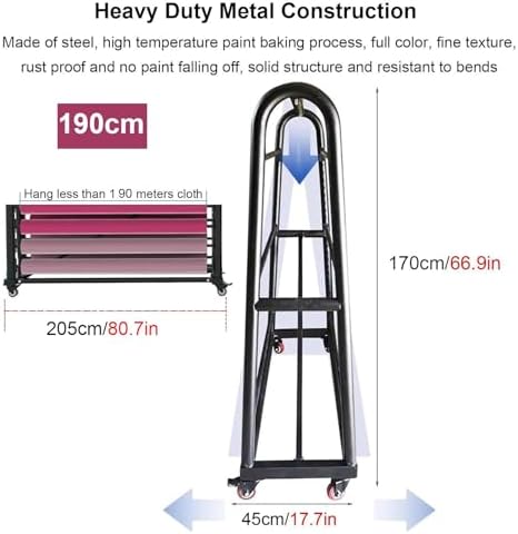 Heavy-Duty Double-Sided Fabric Display Rack - Versatile Vinyl Wrap Organizer for Car Repair Shops, Studios, and Retail Displays - Commercial Use Storage Solution