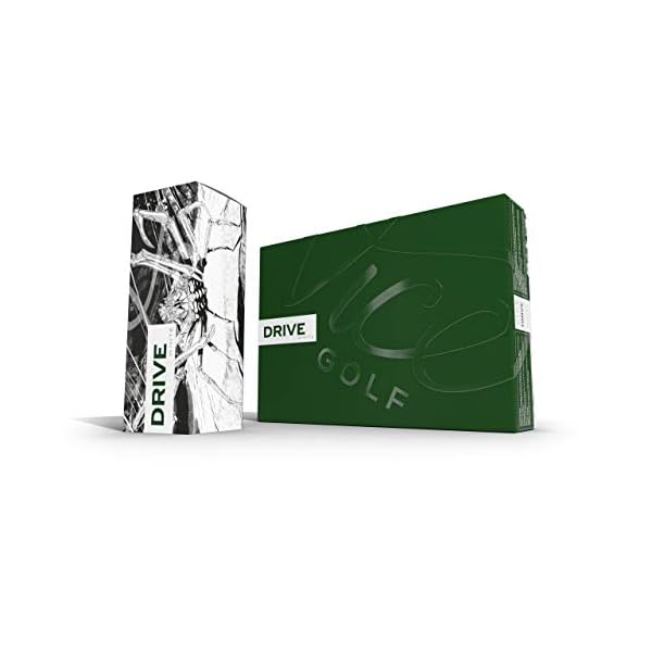 Vice Golf Drive White 2020 | 12 Golf Bälle | Eigenschaften: Extrem widerstandsfähig, mehr Länge, überragende Kontrolle, hohe Ballgeschwindigkeit | Profil: Entwickelt für Anfänger