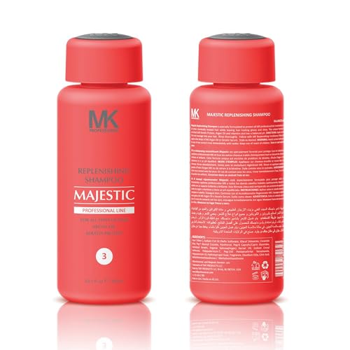 Image of MK PROFESSIONAL Argan Oil Repair Shampoo for Dry Damaged Hair, Sulphate Free Keratin Hair Treatment, Moroccan Shampoo for Women & Men, Hydrating and Nourishing (All Hair Types) - 10.1 Fl Oz / 300 ml