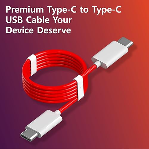 Image of YISHU 100W Type C to C Data Cable | Compatible For Oneplus | Nord Power 5G Delivery for SuperVOOC | Original Ultra-Fast Charging