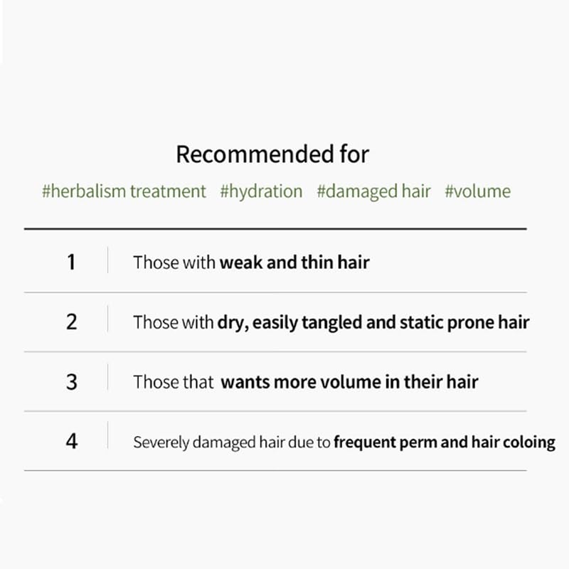 Image of LADOR Herbalism Hair Treatment (Conditioner) Korean Hair Conditioner To Control Hair Fall, Repairs Damaged Hair, Maintaining Softness, Natural Shine, Suitable For Sensitive Scalp, Frizzy, Damaged Hair