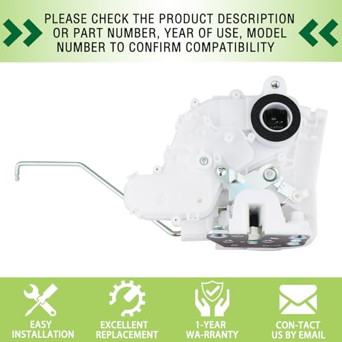 Image of Power Door Lock Latch Actuator Motor with Rod Front Right Passenger Side Compatible with 2007-2011 Honda CR-V Replaces 72110-SWA-A01 72110-SWA-D01
