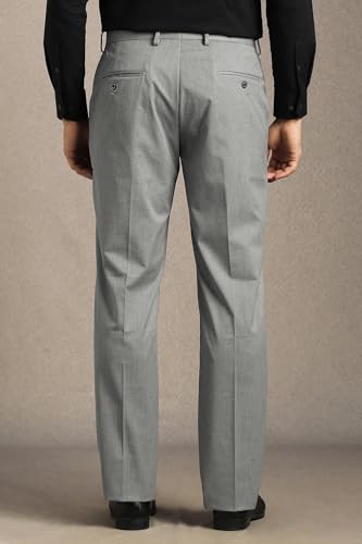 Image of Louis Philippe Men's Regular Fit Everyday Smart Wear Comfort Stretch Work Ready Solid Formal Trouser